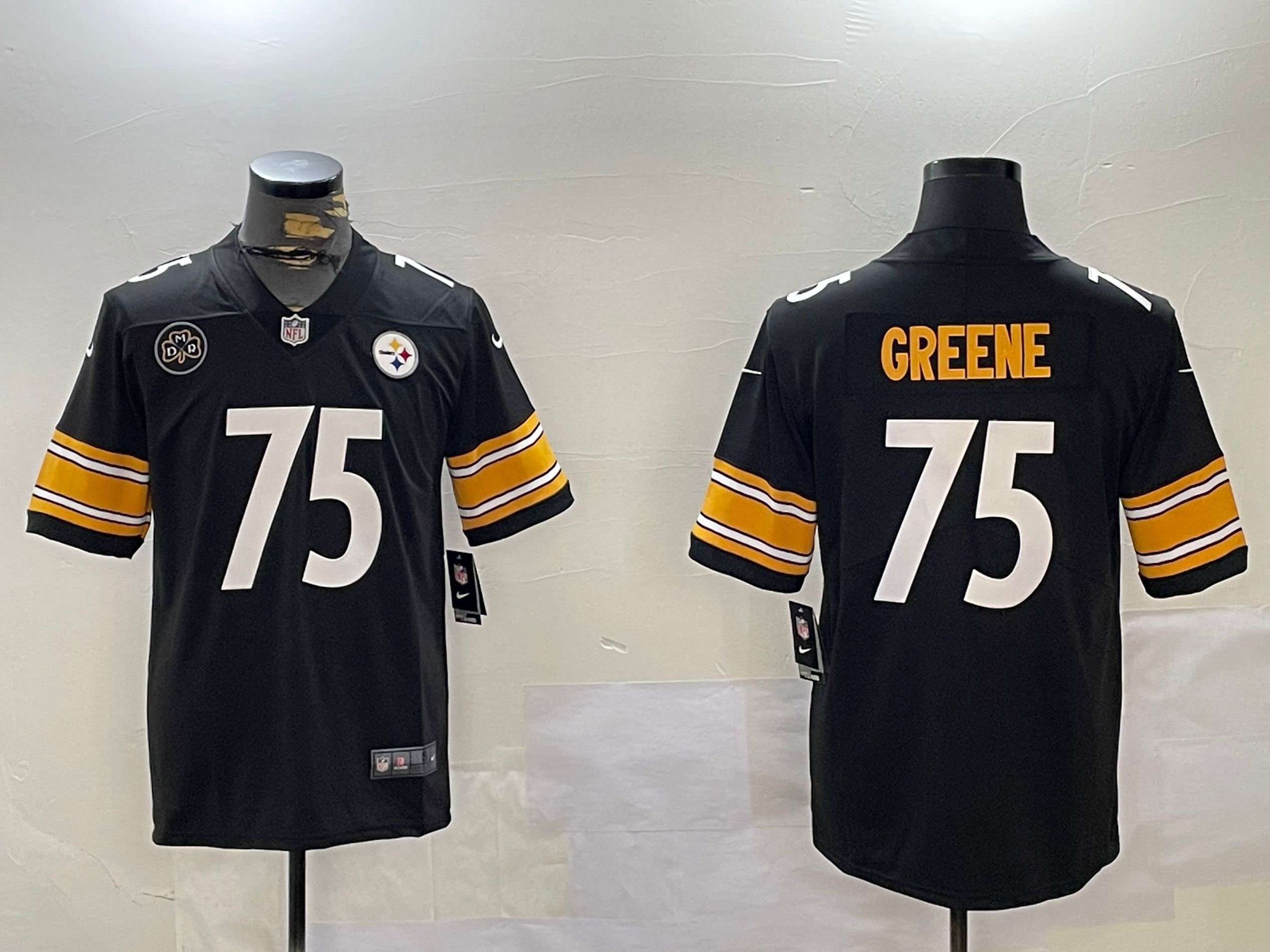 Men Pittsburgh Steelers #75 Greene Black 2024 Nike Limited NFL Jersey style 6